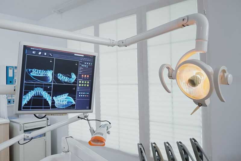 Panoramica dentale OPT, rilevata con sistema radiografico in dotazione dello studio.